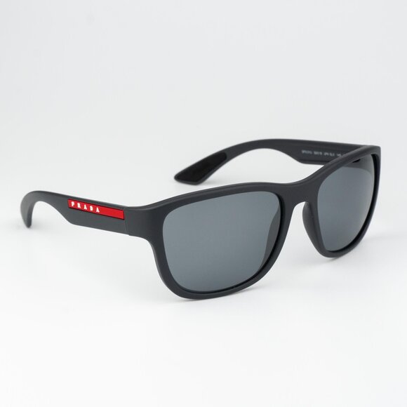 Prada Linea Rossa Men ACTIVE Sunglasses Grey Rubber Mirror Black Square PS01US - Picture 4 of 10